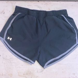 Gray Under Armour running shorts